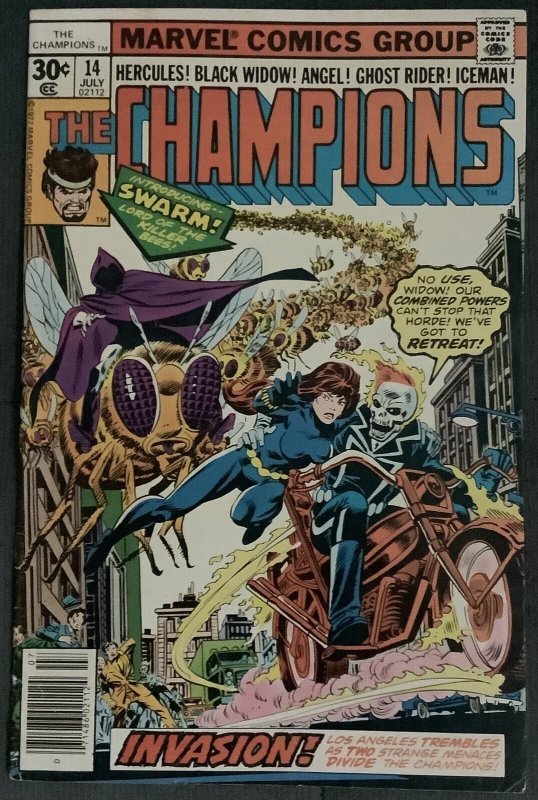 The Champions #14 (1977, Marvel) 1st Appearance of Swarm. VF