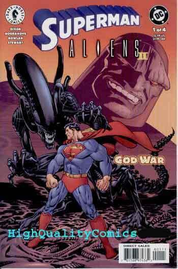 SUPERMAN vs ALIENS II #1, NM+, God War, Darkseid, Acid,  more in store