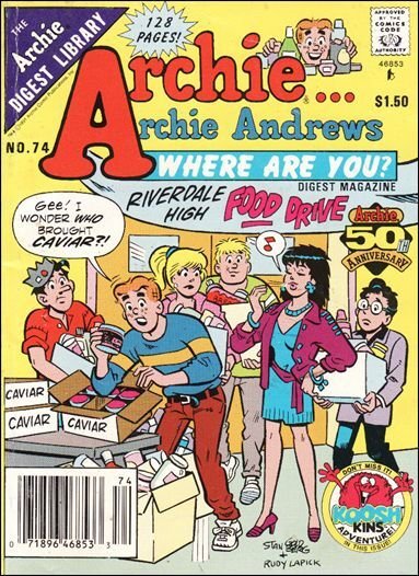 Archie Archie Andrews, Where Are You? Digest Magazine #74 (Newsstand) VF ; Archi