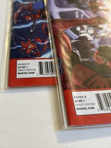 Spider-Verse #1 + 2 (2015) Marvel Comics Spider-man Spider-Girl Spider-Punk Noir 