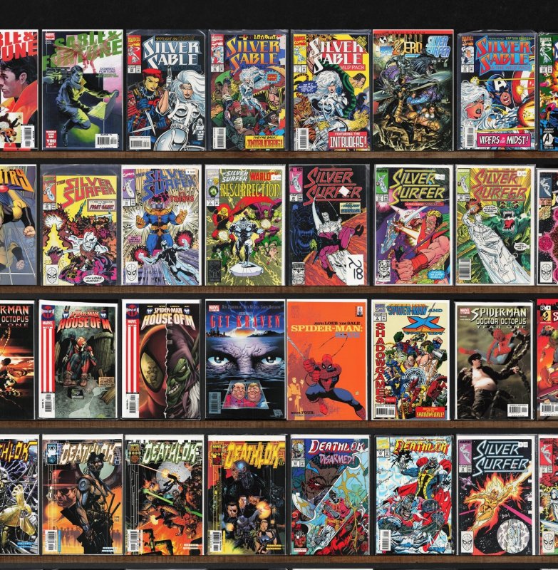 Huge Lot 150+ Comics with Deathlok, Silver Surfer & More!