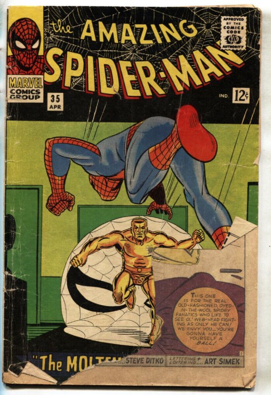 Amazing Spider-man #35 --1966-- Molten Man --Marvel --Silver Age-- FR