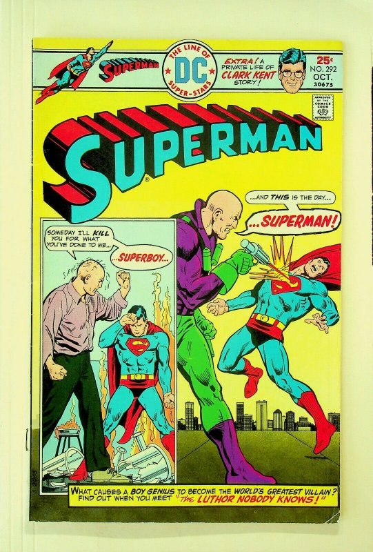 Superman #292 (Oct 1975, DC) - Very Good 