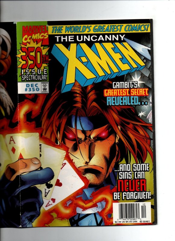 Uncanny X-men #350 Newsstand - Gambit Origin - 1997 - NM