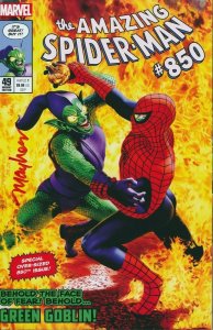 AMAZING SPIDER MAN #49 MIKE MAYHEW SIGNED SET OF TWO W/COA MARVEL COMICS EB202
