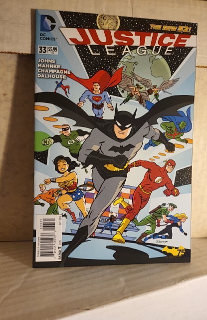 Justice League #33 Batman 75th Anniversary Cover (2014)