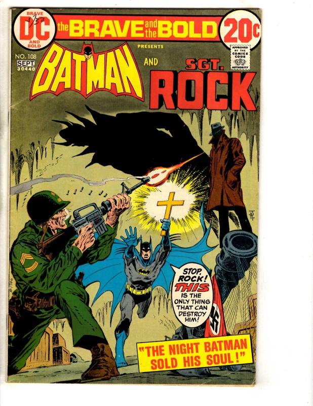 Brave & The Bold # 108 VG/FN DC Comic Book Batman Sgt. Rock Joker Robin TD1