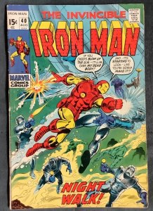 Iron Man #40 (1971, Marvel) Nick Fury Appearance. FN