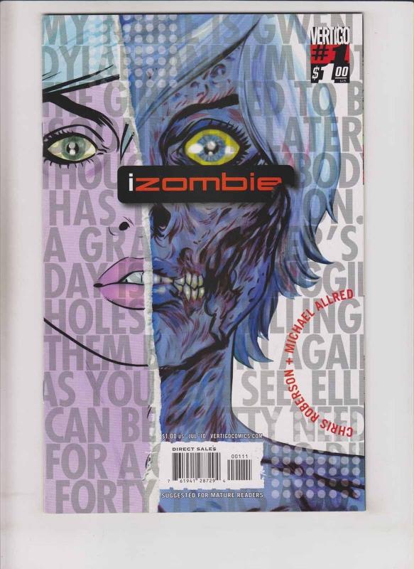 I, Zombie #1 VF/NM chris roberson - mike allred - vertigo comics - izombie 1st