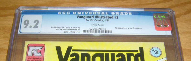 Vanguard Illustrated #2 CGC 9.2 pacific comics - dave stevens - 1st stargrazers