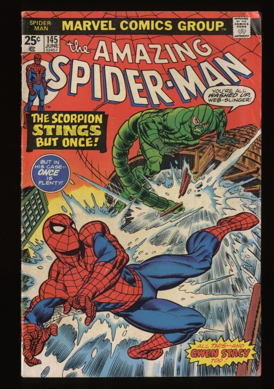 Amazing Spider-Man #145  Scorpion Stings But Once! Marvel Comics Spiderman