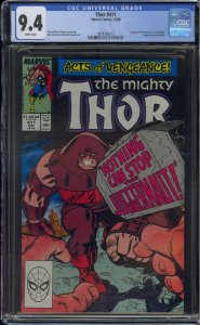 THOR #411 CGC 9.4 1ST NEW WARRIORS WHITE PAGES