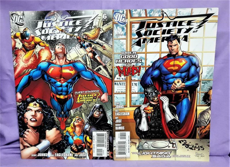 Geoff Johns JUSTICE SOCIETY of AMERICA #6 - 7 1:10 Variant Covers (DC, 2007)!