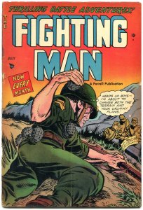FIGHTING MAN #8 1953-FARRELL COMICS-BATTLE ADVENTURES FN