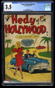 Hedy of Hollywood #44 CGC VG- 3.5 Extremely Scarce! Hedy of Hollywood