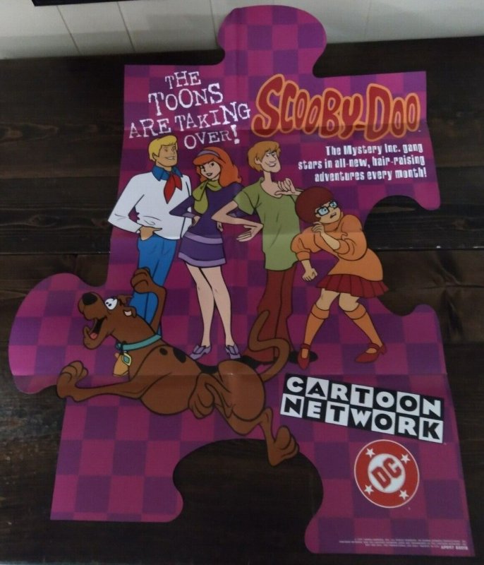 Cartoon Network Die-Cut Poster set of 3 Flintstones Jetsons Scooby-Doo 1997 