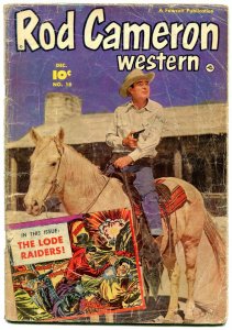 ROD CAMERON WESTERN #18 PHOTO COVER 1952 FAWCETT PUB FR