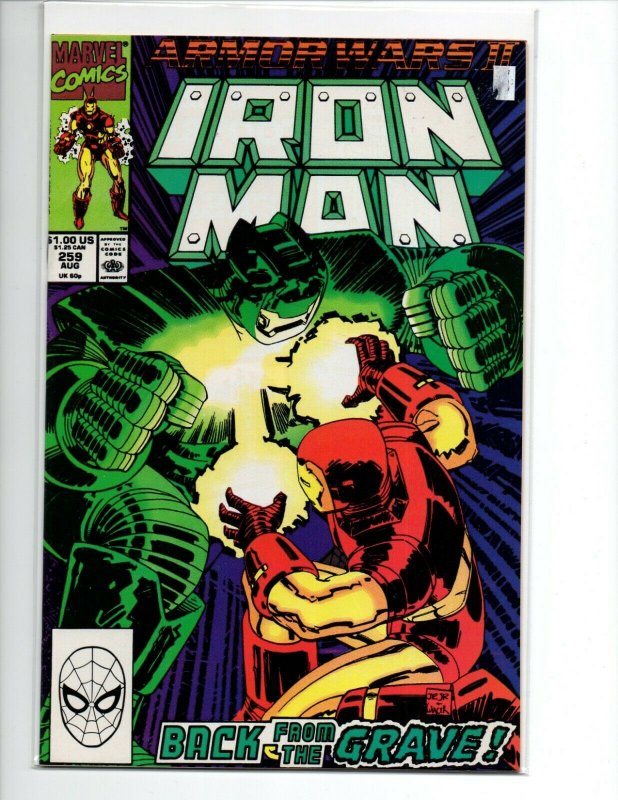 Iron Man 2PC #258-259 - Direct Edition - Armor Wars II (VF/NM) 1990