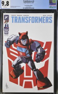 Transformers #2 CGC 9.8 2nd Print Cliffjumper Cover C Image 2023 Void Rivals