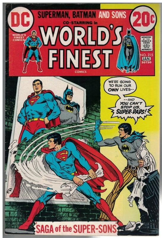 WORLDS FINEST 215 FN- Jan 1973  Batman/Supes Jr