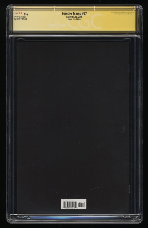 Zombie Tramp #57 CGC NM+ 9.6 Signed SS Ryan Kincaid Comics Elite Variant