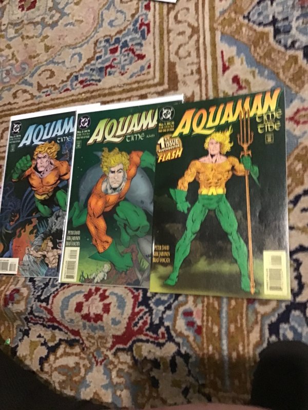 Aquaman: Time and Tide #1, 2, 3 (1993) 50%OFF! Flash x-over! Super-High-Grade!