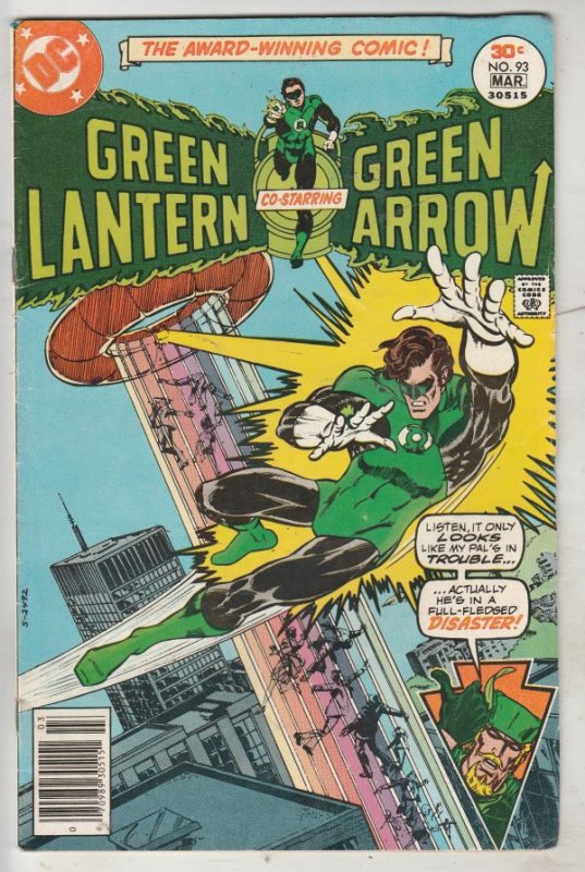 Green Lantern #93 (Jun-77) FN/VF Mid-High-Grade Green Lantern, Green Arrow, B...