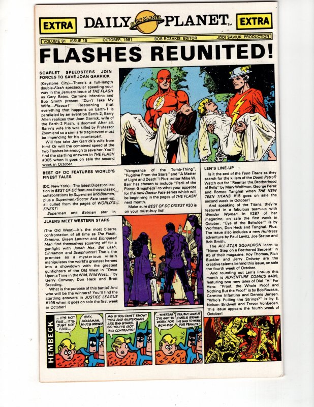 World's Finest Comics #275 METROPOLIS ABLAZE, GOTHAM CITY FROZEN!