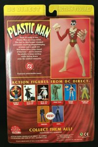 DC DIRECT PLASTIC MAN ACTION FIGURE MIB WITH REMOVABLE GOGGLES AND RUBBER ARMS