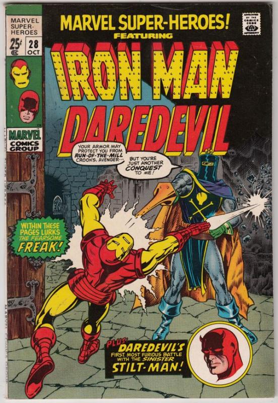 Marvel Super-Heroes #28 (Oct-70) VF/NM High-Grade Daredevil, Iron Man