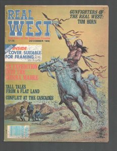 Real West 12/1980-Earl Norem Indian attack cover-Tom Horn-Virgil Earp-Rex All...