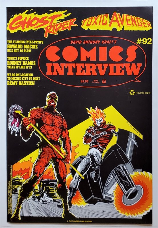 Comics Interview #92 (March 1991, Fictioneer) 8.0 VF
