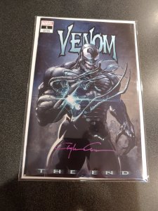 VENOM THE END #1 SIGNED BY CLAYTON CRAIN WITH COA. SCORPION COMICS VARIANT.
