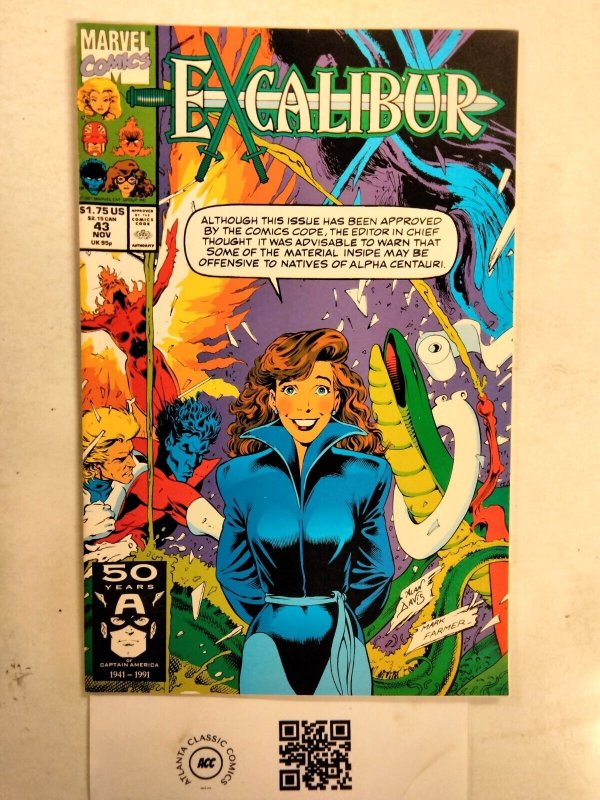 Excalibur #43 VF-NM Marvel Comic Book 13 TJ67