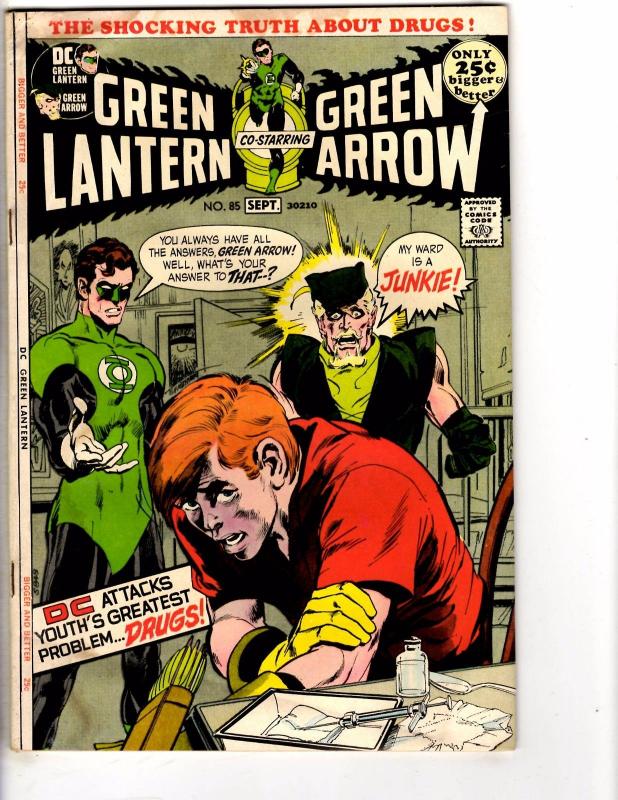 Green Lantern # 85 VG DC Comic Book Green Arrow Neal Adams Speedy Drugs KEY JH6