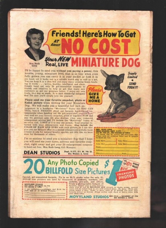 Police Action #4 1954-Jail break cover-Crime & violence-Pre-code-Old store st...