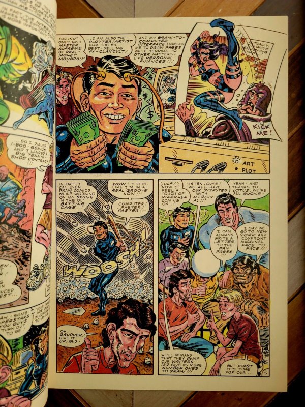 Splitting Image #1 (1993) Parody by Don Simpson Marc Silvestri Back Cover VF/NM