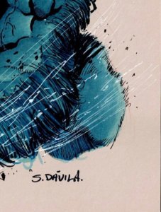 Sergio Davila Beast Original Art Full Color Commission X-Men Signed with COA