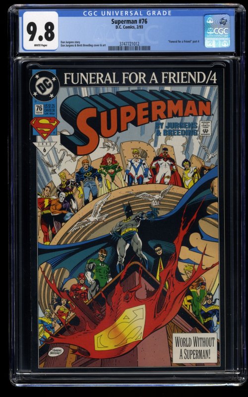 Superman (1987) #76 CGC NM/M 9.8 White Pages