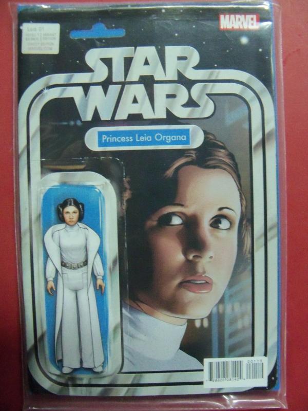 PRINCESS LEIA #01 ACTION FIGURE VARIANT  COVER NM 9.4 MARVEL COMICS 2015 SERIES