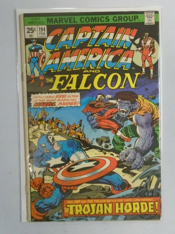 Captain America #194 3.0 GD VG partially detached cover (1976 1st Series)