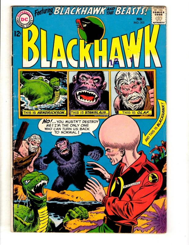 Blackhawk # 205 VG/FN DC Silver Age Comic Book War Series Army Navy JL11