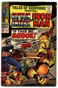 TALES OF SUSPENSE #94 vg 1967-FIRST MODOK-CAPTAIN AMERICA.