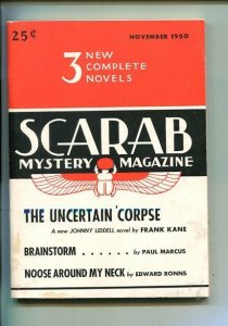 SCARAB MYSTERY-#1-NOV 1950-PULP-CRIME-SOUTHERN STATES PEDIGREE-vf minus