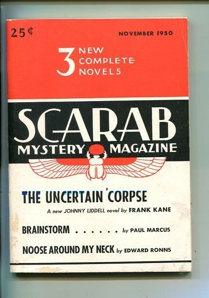 SCARAB MYSTERY-#1-NOV 1950-PULP-CRIME-SOUTHERN STATES PEDIGREE-vf minus