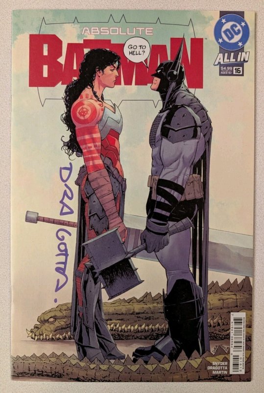 Absolute Batman #16 NM  2nd Print Signed By Writer Nick Dragotta W/COA