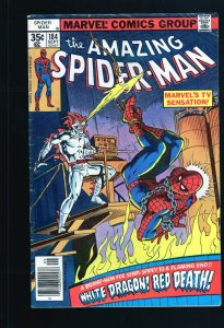 Amazing Spider-Man #184 - 1st. App. White Dragon. Newsstand Edition. (3.0) 1978