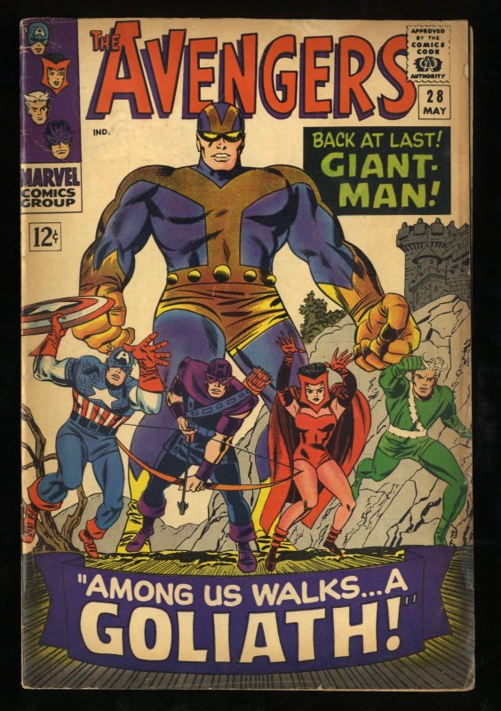 Avengers #28 VG- 3.5 1st Collector!