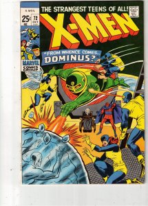 The X-Men #72 (1971) $200 NM- PRICE DROP! 1st Dominus & Nick Harper! Wow!