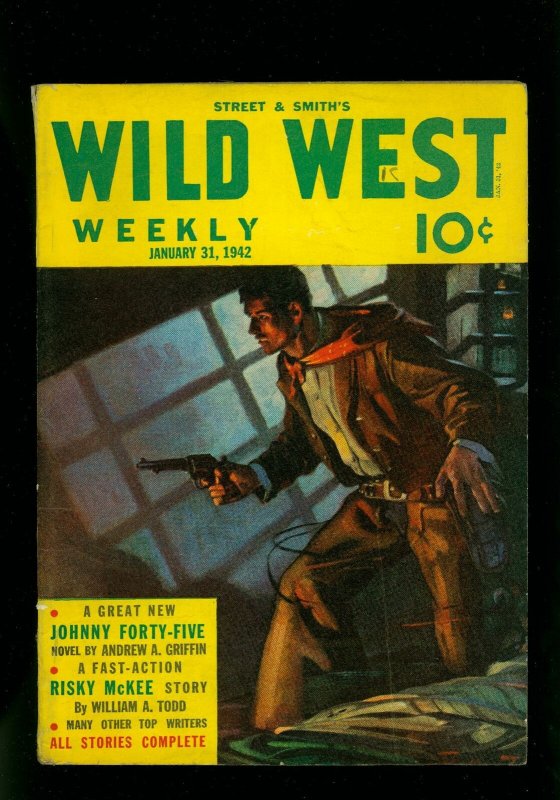 Wild West Weekly Pulp January 31 1942- Rusty McKee- Johnny Forty-Five FN-